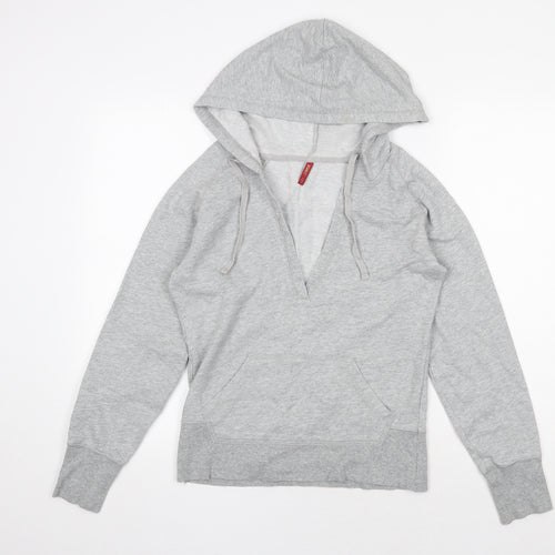 Denim & Co. Womens Grey Cotton Pullover Sweatshirt Size 10 Pullover