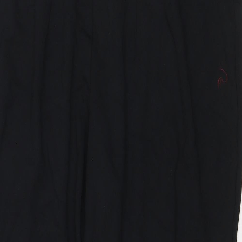 Marks and Spencer Womens Black Viscose Trousers Size 16 Regular