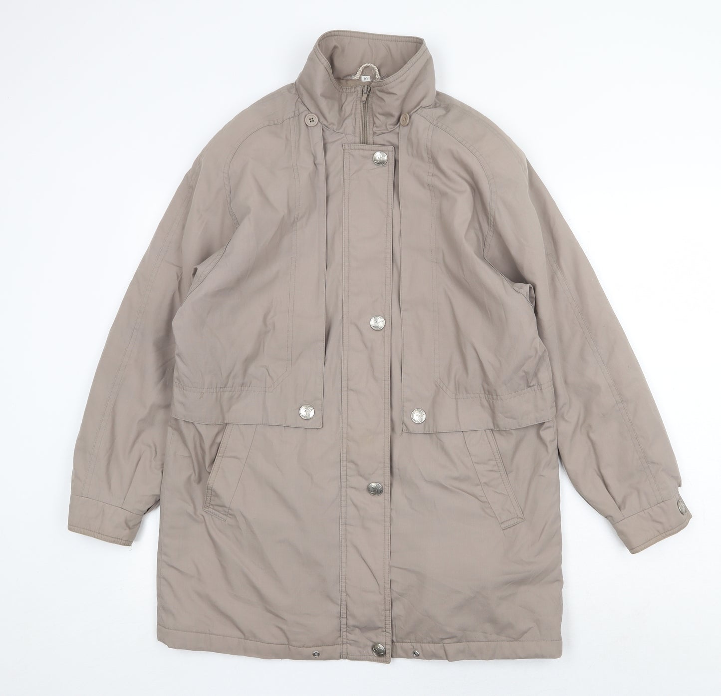 Telemac Womens Grey Jacket Size 10 Zip