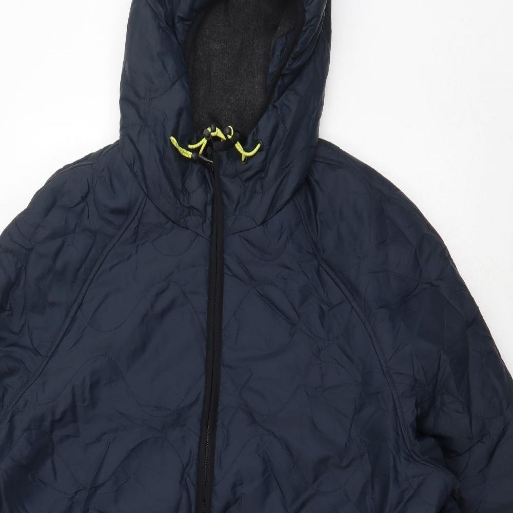 Marks and Spencer Womens Blue Rain Coat Coat Size 20 Zip