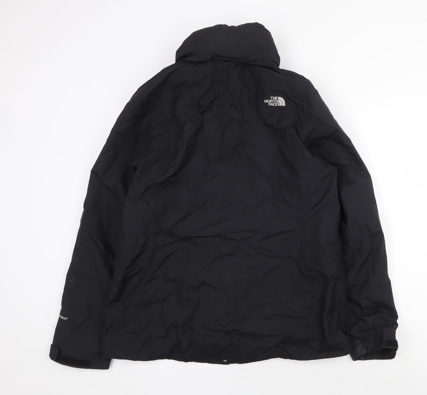The North Face Womens Black Rain Coat Coat Size L Zip