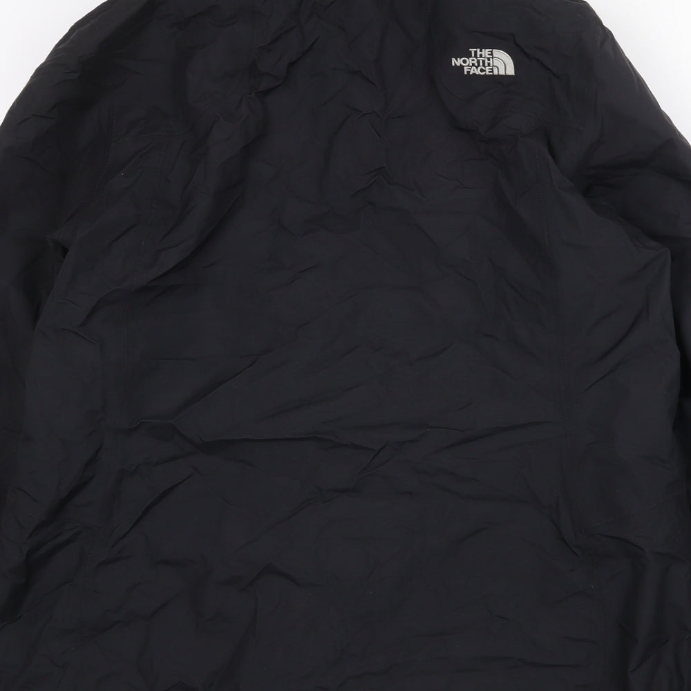 The North Face Womens Black Rain Coat Coat Size L Zip