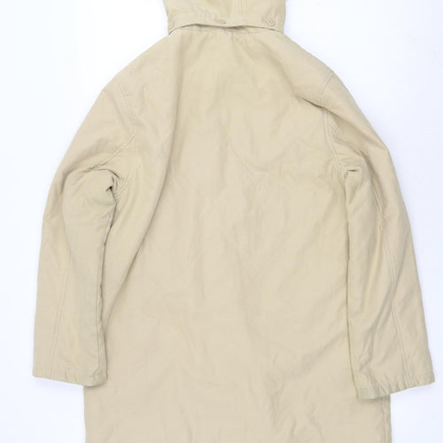 BHS Womens Beige Overcoat Coat Size 10 Zip