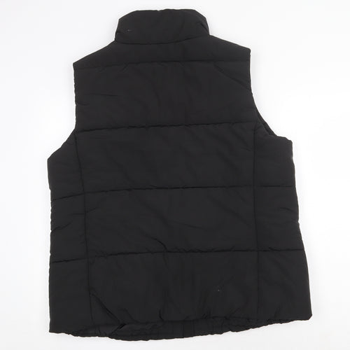 Marks and Spencer Womens Black Gilet Jacket Size 18 Zip