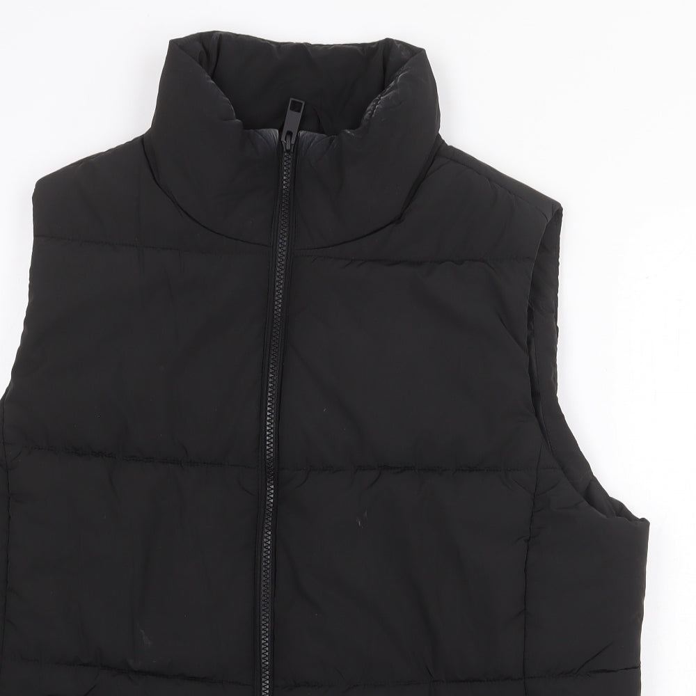 Marks and Spencer Womens Black Gilet Jacket Size 18 Zip