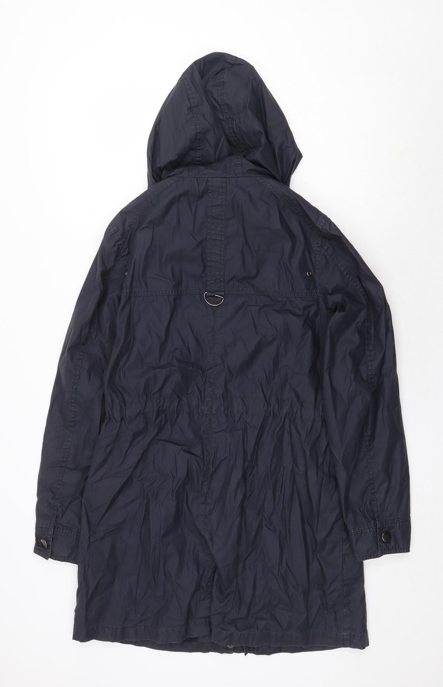 Marks and Spencer Womens Blue Rain Coat Coat Size 8 Zip