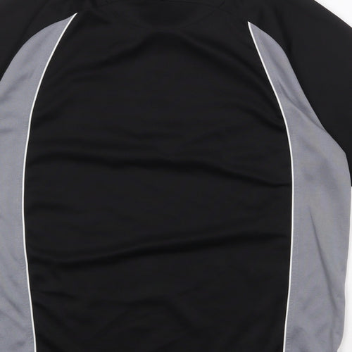 Super Shirts Mens Black Polyester Polo Size S Collared Button - New Zealand