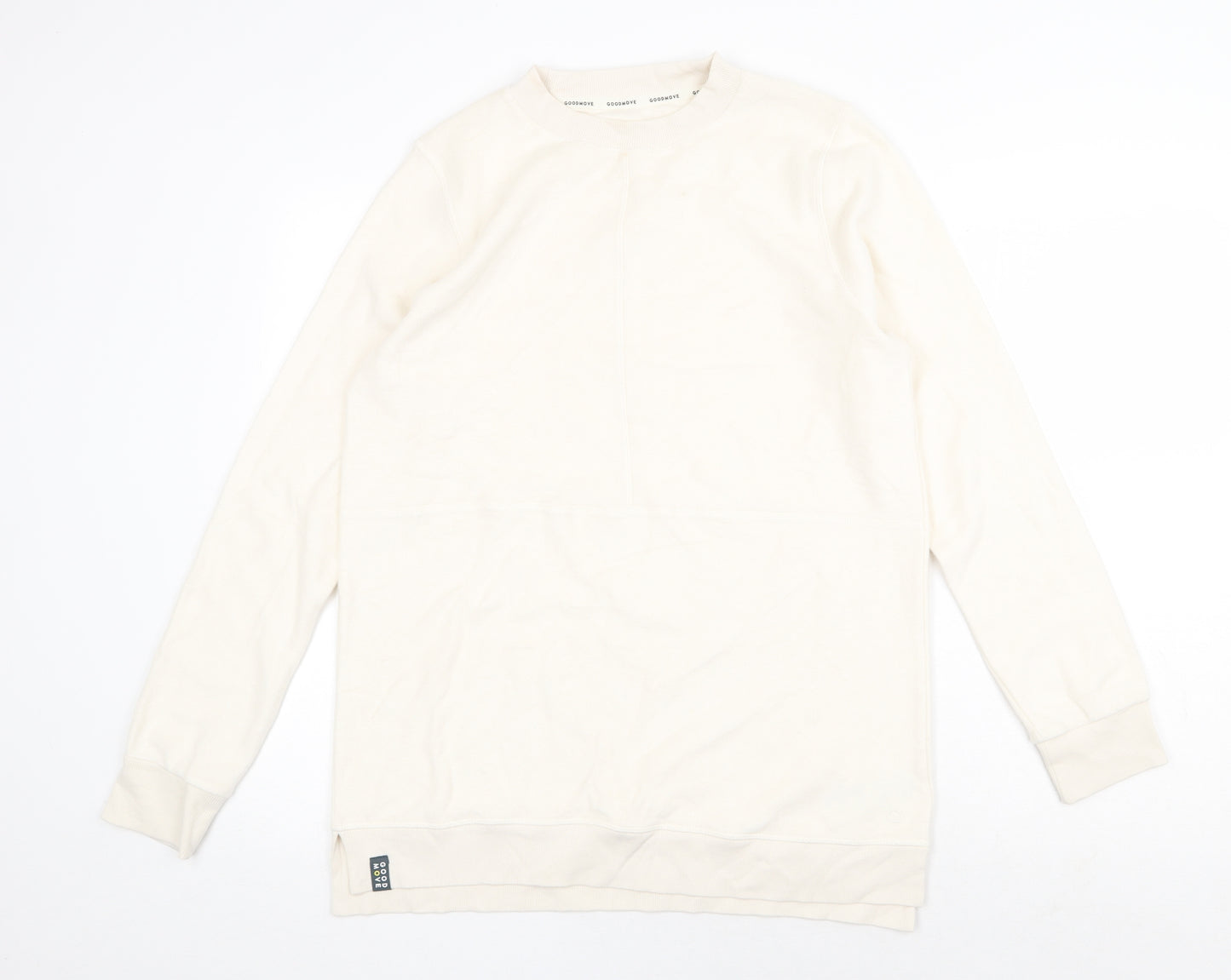 Marks and Spencer Womens Ivory Cotton Pullover Sweatshirt Size 10 Pullover