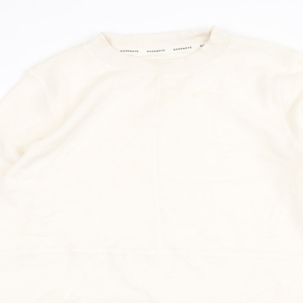 Marks and Spencer Womens Ivory Cotton Pullover Sweatshirt Size 10 Pullover