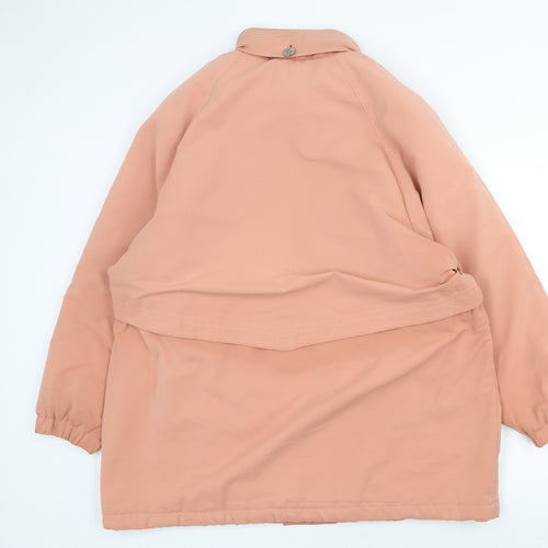 Marks and Spencer Womens Orange Anorak Coat Size 10 Zip