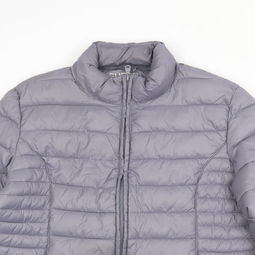 Atmosphere Womens Green Quilted Coat Size L Zip - Size 14-16