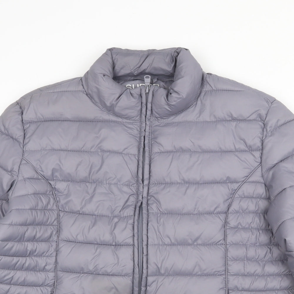 Atmosphere Womens Green Quilted Coat Size L Zip - Size 14-16
