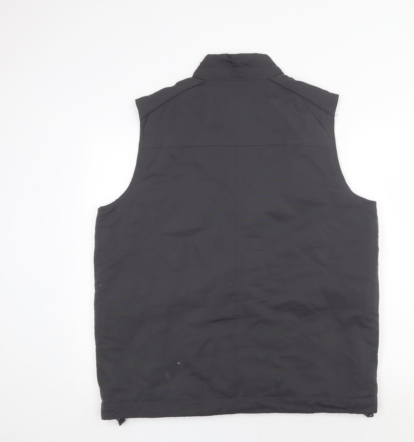 Cotton Traders Mens Grey Gilet Waistcoat Size L Zip