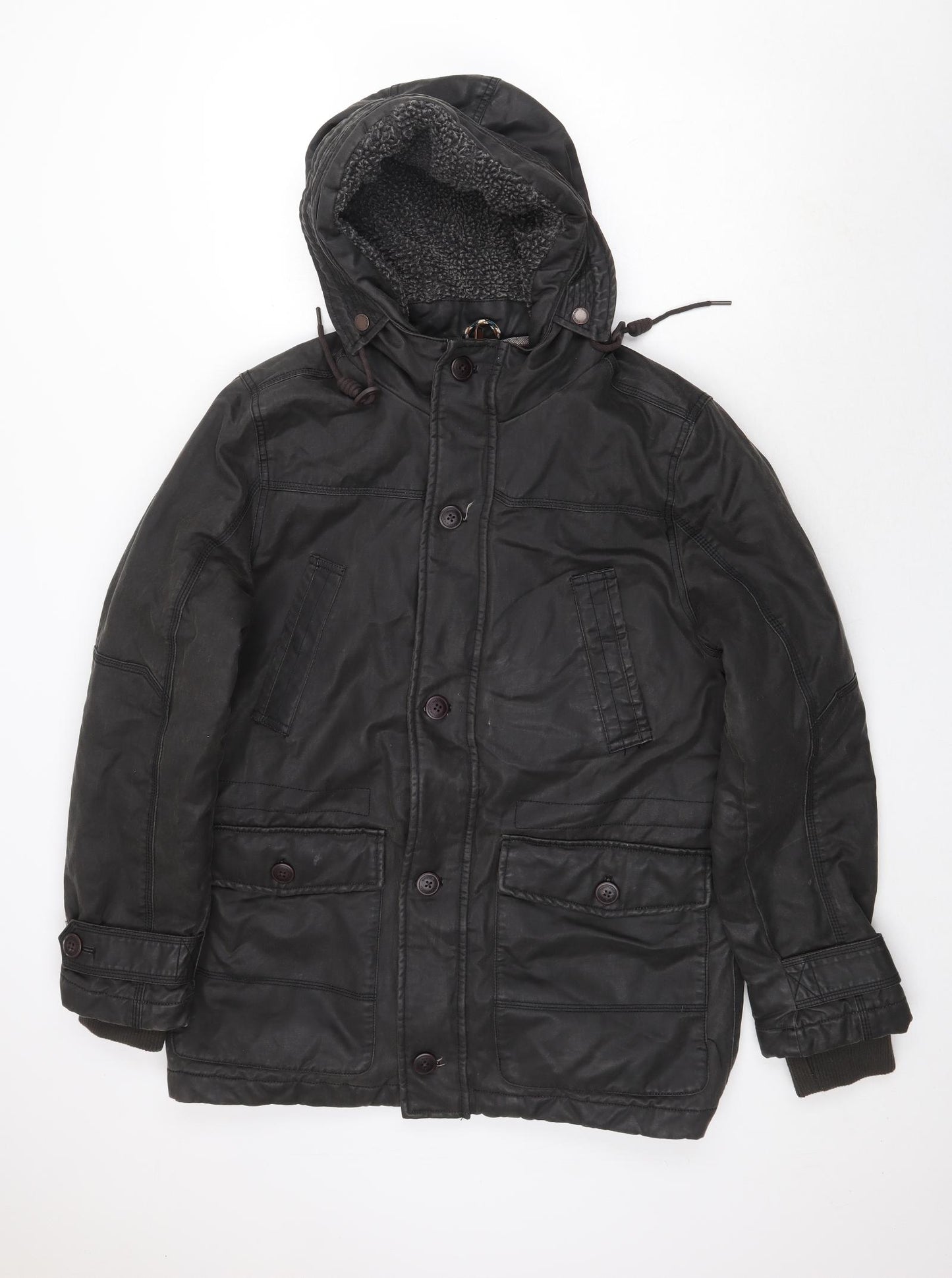 MANTARAY PRODUCTS Mens Brown Rain Coat Coat Size M Zip