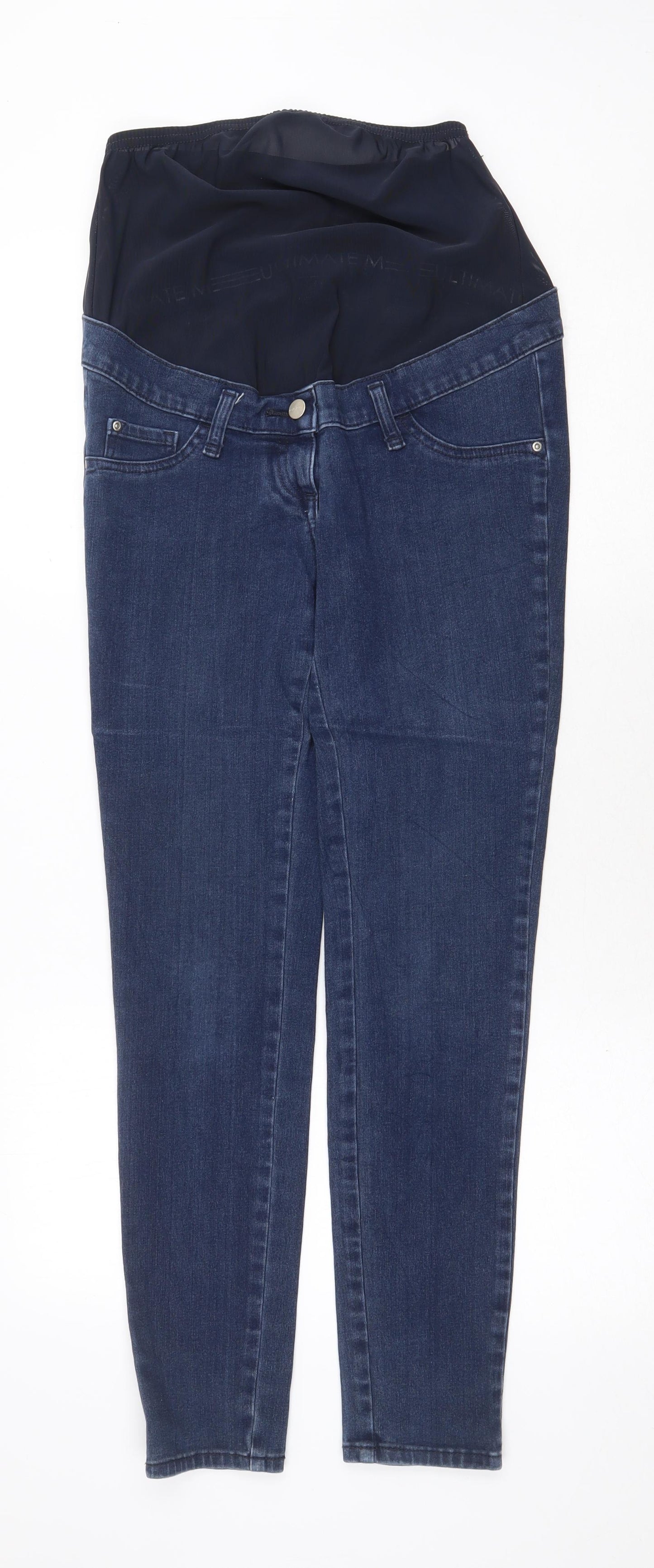 NEXT Womens Blue Cotton Skinny Jeans Size 8 Regular Zip