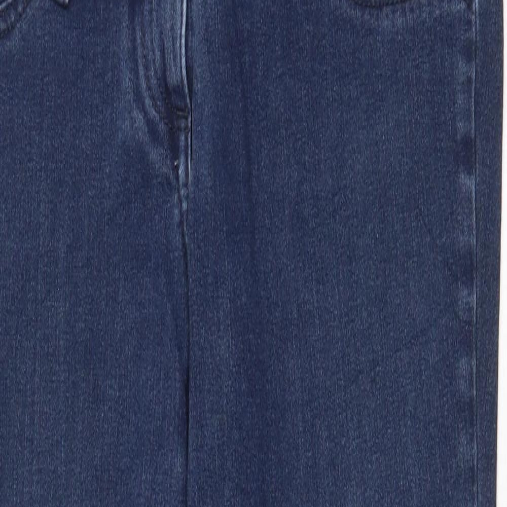 NEXT Womens Blue Cotton Skinny Jeans Size 8 Regular Zip