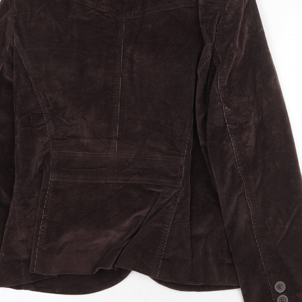 New Look Womens Brown Jacket Blazer Size 14 Button