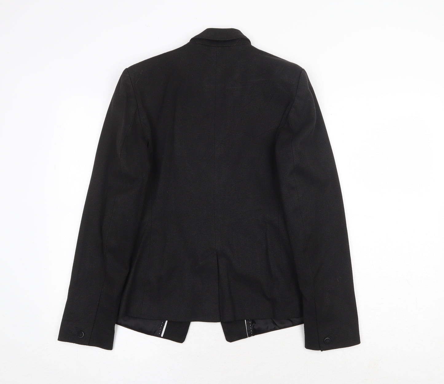 NEXT Womens Black Polyester Jacket Suit Jacket Size 12