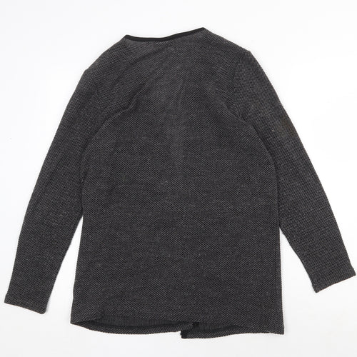 Fransa Womens Grey Geometric Jacket Size M