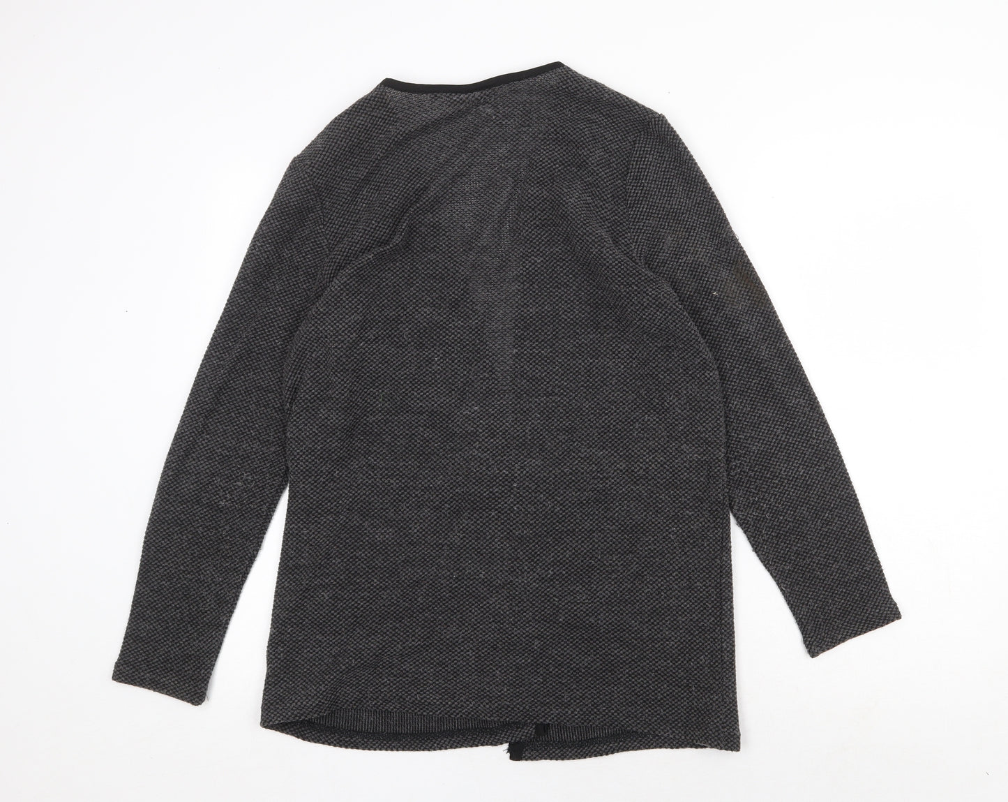 Fransa Womens Grey Geometric Jacket Size M