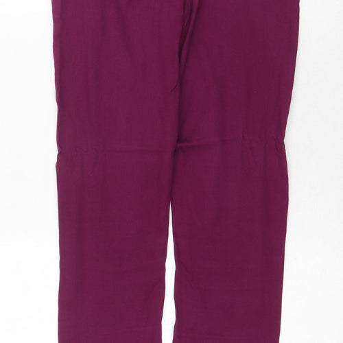 Marks and Spencer Womens Purple Cotton Skinny Jeans Size 8 Regular Zip