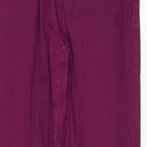 Marks and Spencer Womens Purple Cotton Skinny Jeans Size 8 Regular Zip