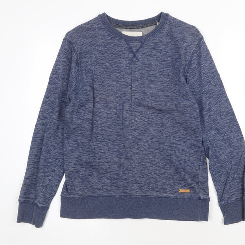 EDC Mens Blue Cotton Pullover Sweatshirt Size S