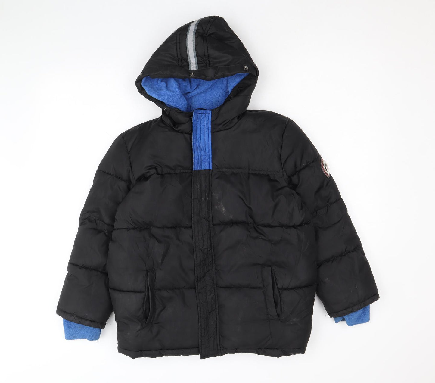Andy & Evan Boys Black Quilted Jacket Size 9-10 Years Zip