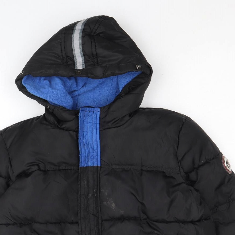 Andy & Evan Boys Black Quilted Jacket Size 9-10 Years Zip