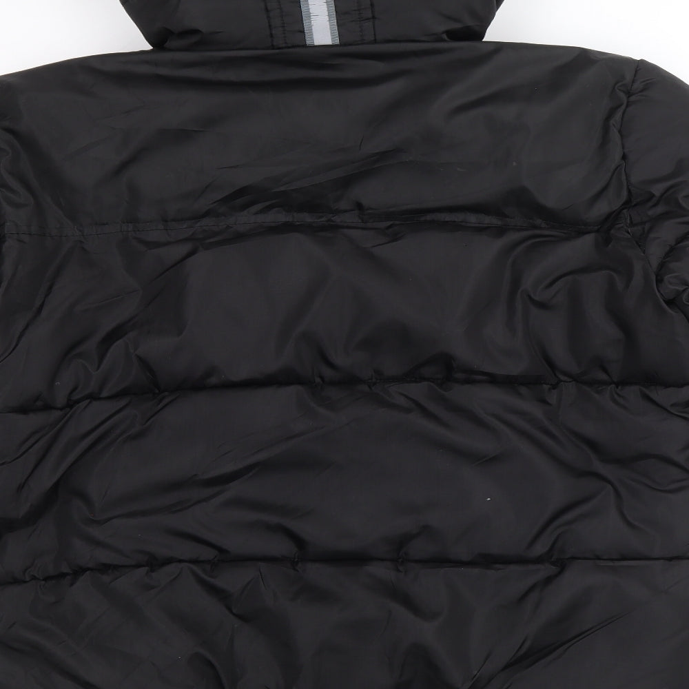 Andy & Evan Boys Black Quilted Jacket Size 9-10 Years Zip