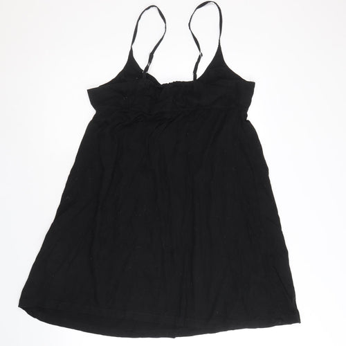 b.young Womens Black 100% Cotton Shift Size XL Scoop Neck Button