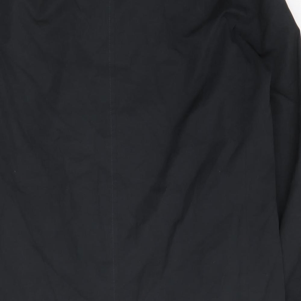Marks and Spencer Mens Black Trench Coat Coat Size L Zip