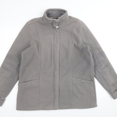 Marks and Spencer Womens Grey Jacket Size 14 Zip