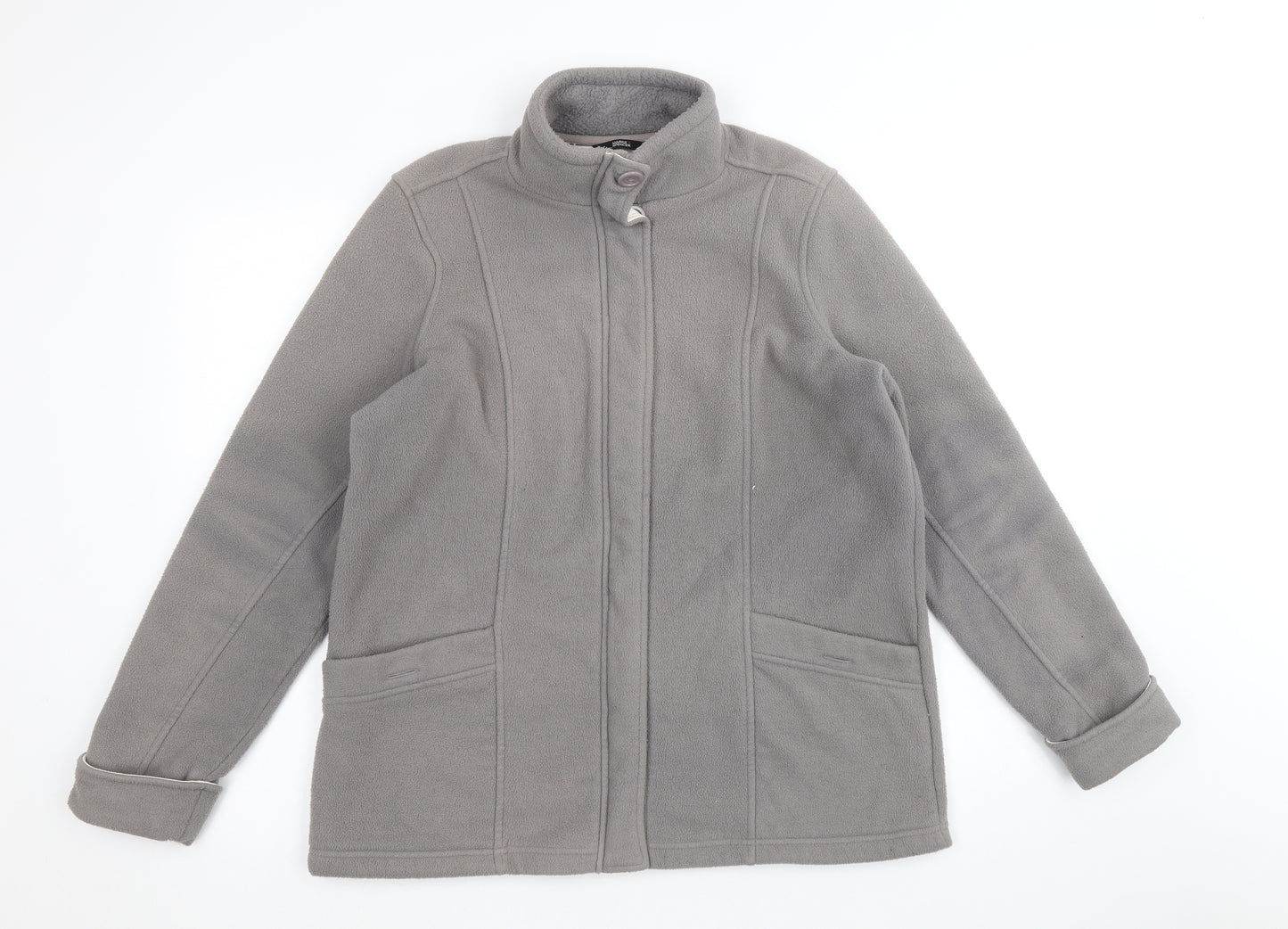 Marks and Spencer Womens Grey Jacket Size 14 Zip
