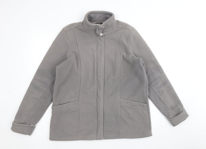Marks and Spencer Womens Grey Jacket Size 14 Zip