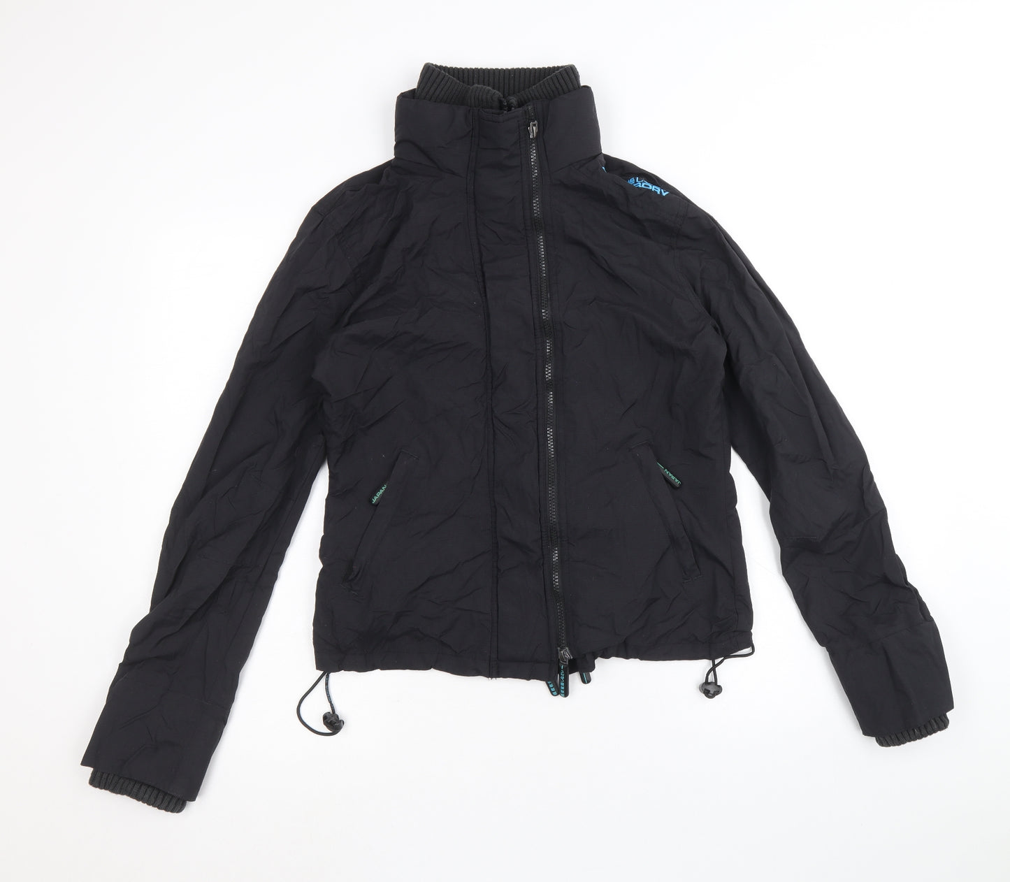 Superdry Mens Black Windbreaker Jacket Size M Zip