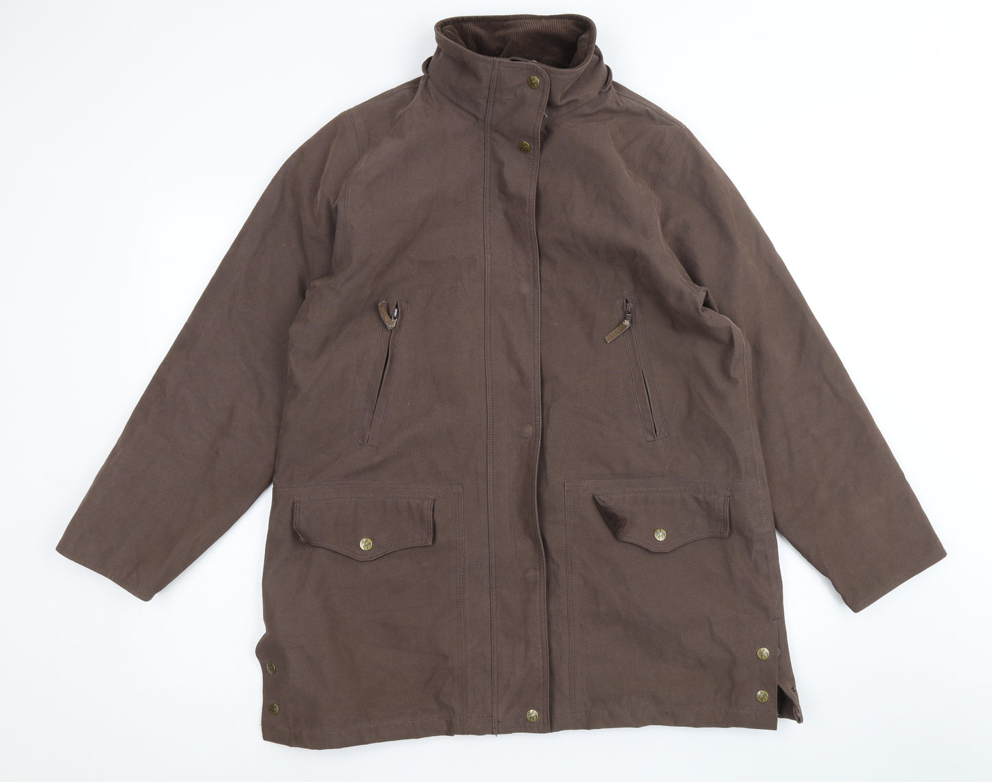 Jack Murphy Womens Brown Jacket Coat Size 14 Zip