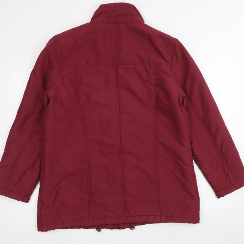 First Avenue Womens Red Jacket Coat Size 12 Zip