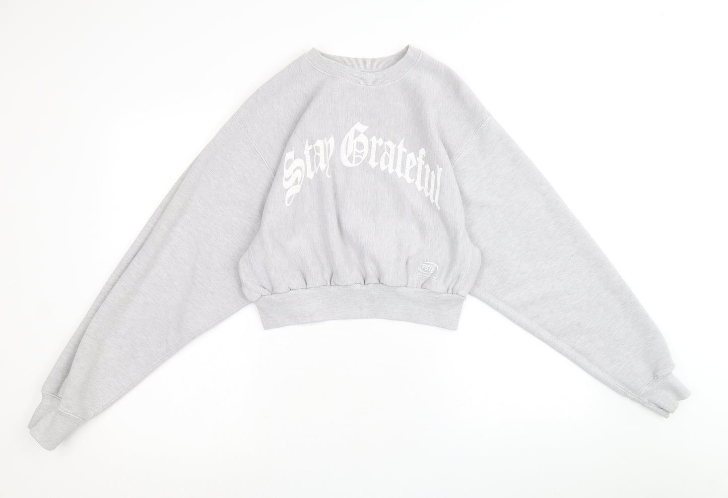 Pacific Republic Womens Grey Polyester Pullover Sweatshirt Size M Pullover - Stay Grateful