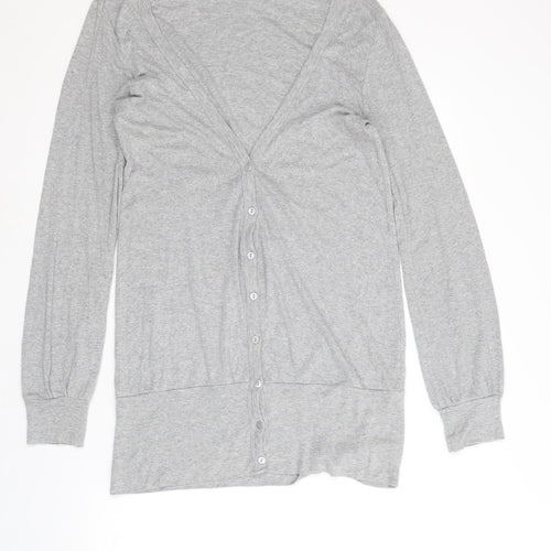 Splendid Womens Grey V-Neck Cotton Cardigan Jumper Size S