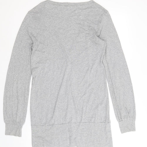 Splendid Womens Grey V-Neck Cotton Cardigan Jumper Size S