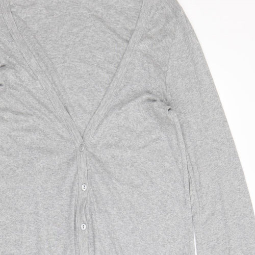Splendid Womens Grey V-Neck Cotton Cardigan Jumper Size S