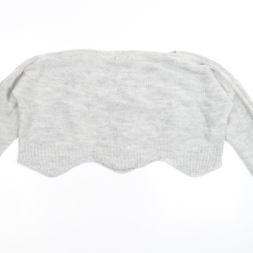 Cameo Rose Womens Grey Boat Neck Acrylic Pullover Jumper Size M - Size M-L