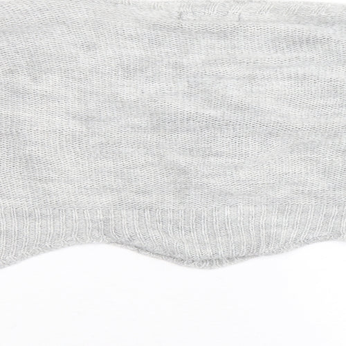 Cameo Rose Womens Grey Boat Neck Acrylic Pullover Jumper Size M - Size M-L