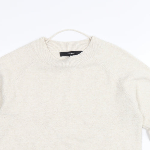 Vera Moda Womens Beige Round Neck Polyester Pullover Jumper Size S