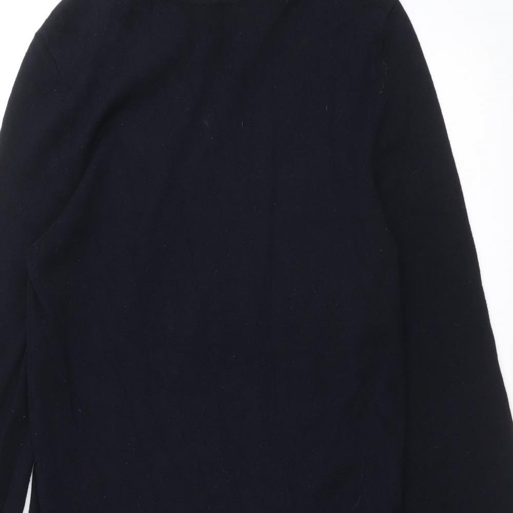 Tesini Womens Blue Viscose Jumper Dress Size 6 Roll Neck Pullover