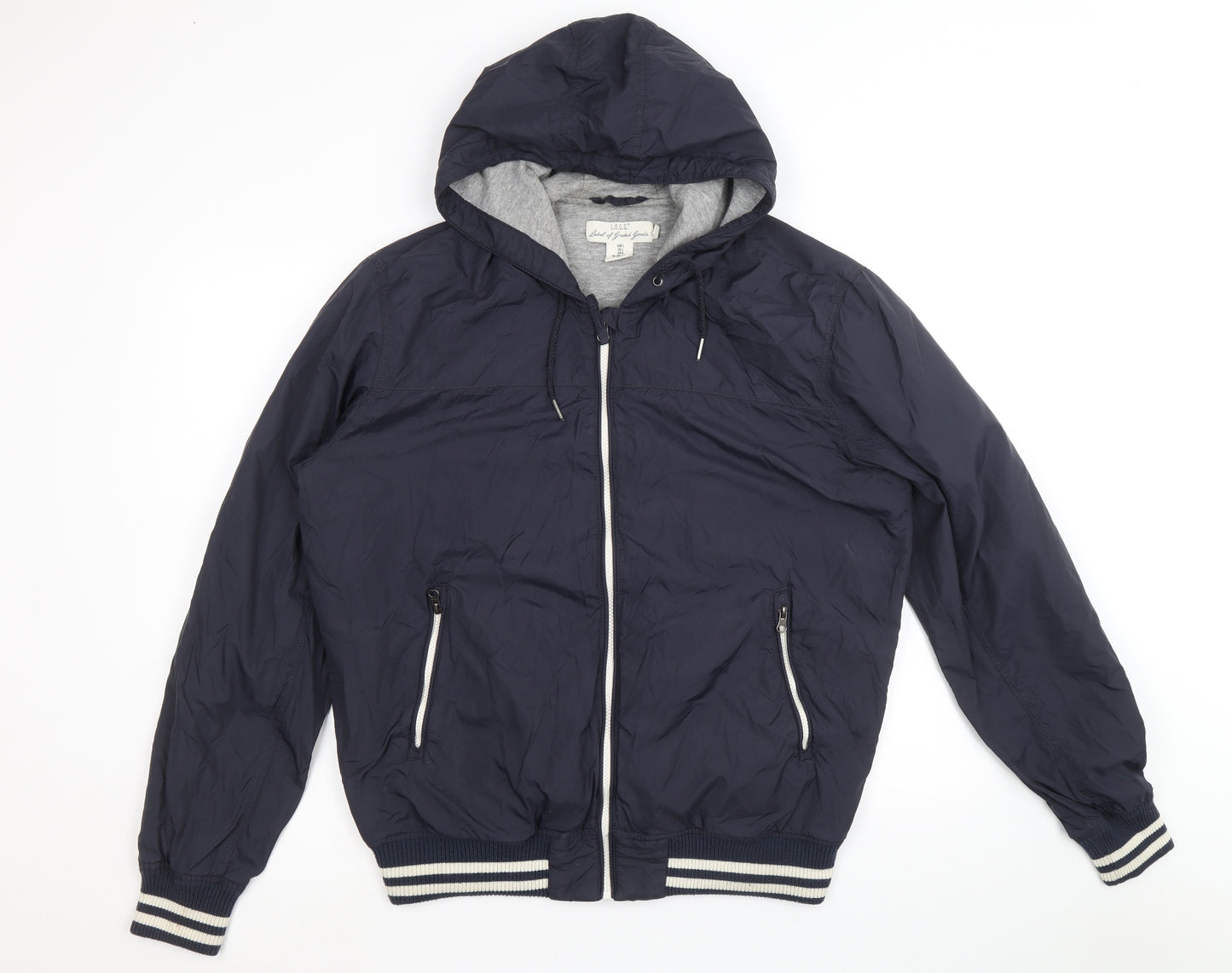 L.O.G.G Mens Blue Bomber Jacket Jacket Size L Zip