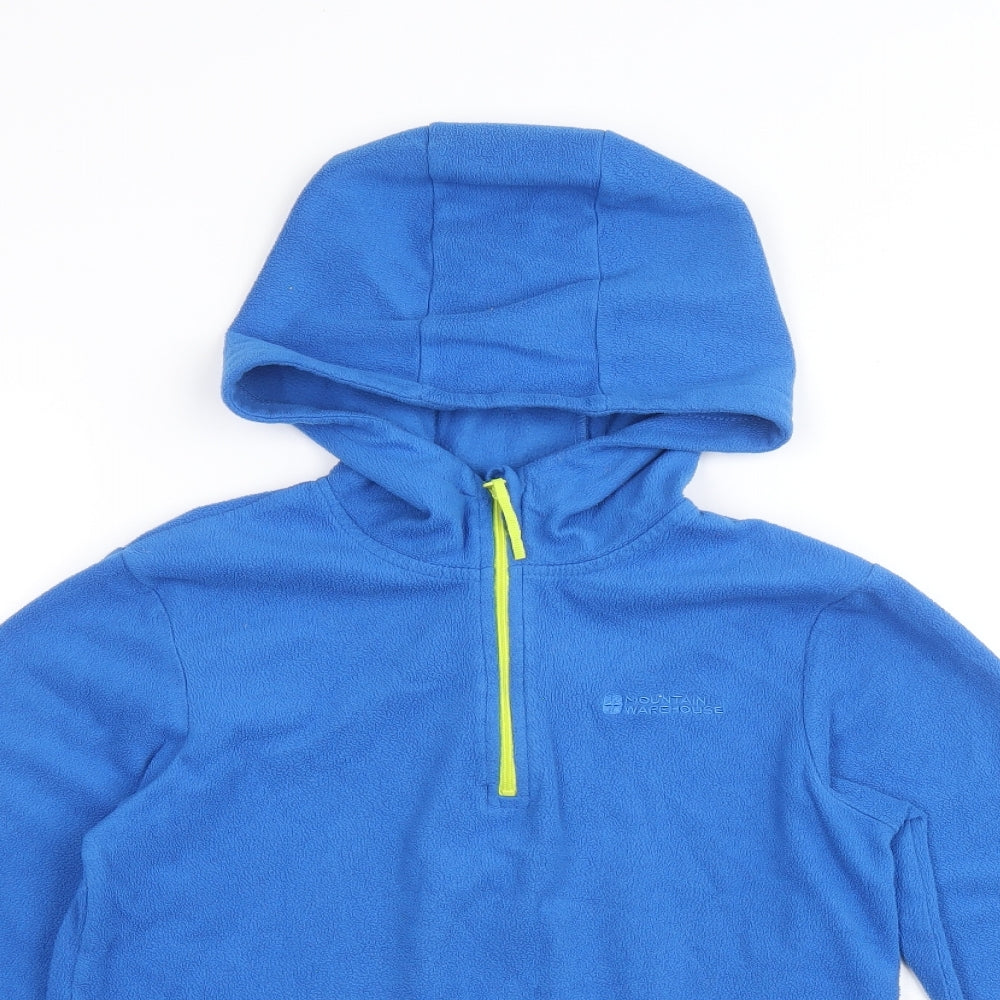 Mountain Warehouse Boys Blue Polyester Pullover Hoodie Size 9-10 Years Zip