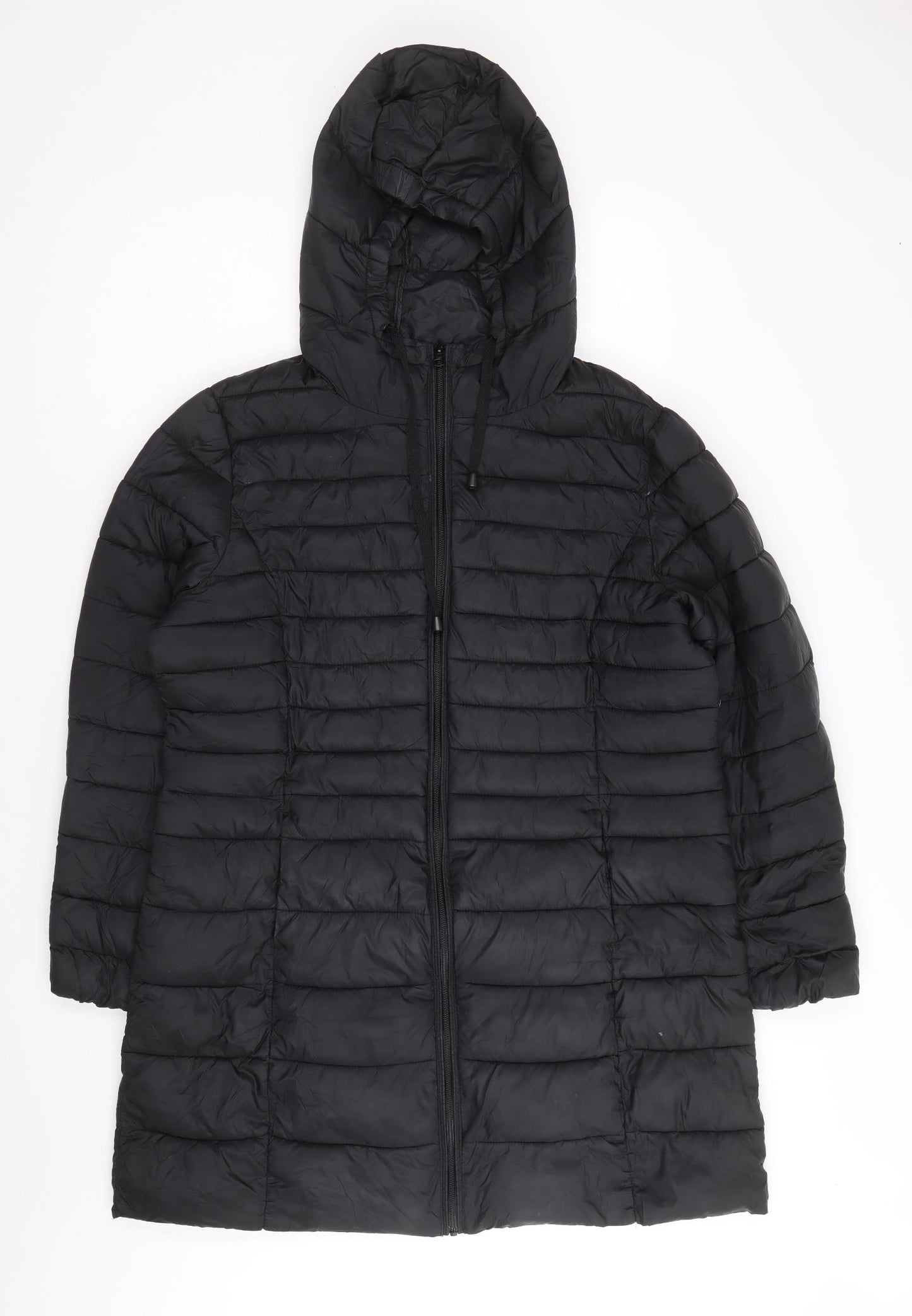 George Womens Black Puffer Jacket Coat Size 18 Zip