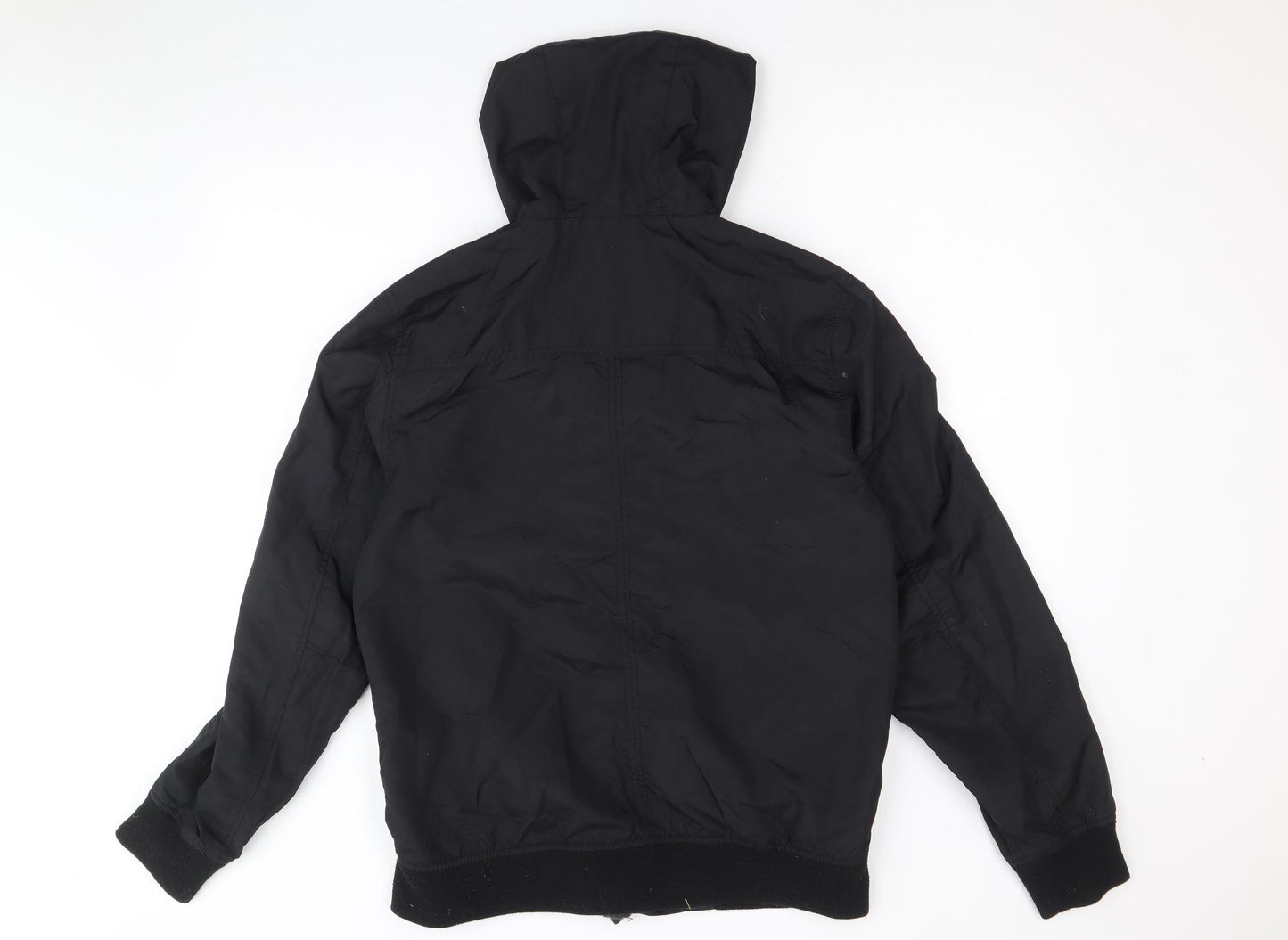 Denim 73 Mens Black Anorak Coat Size M Zip - Toggle Closure